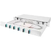 Digitus LWL Spleißbox, bestückt, SC, OM3, SC, Grau, Stahl, Zirkonia-Keramik, OM3, 1 Stück(e)