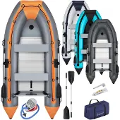 Kesser Schlauchboot für 4 Personen, motorisierbar, aufblasbares Paddelboot