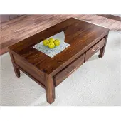 MASSIVMOEBEL24.DE MASSIVMOEBEL24 Couchtisch Sheesham 115x65x45 braun lackiert METRO LIFE #105