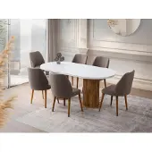Skye Decor , Hochwertiger Esstisch 180 cm, Weiß, 100% Melamin, 100 kg Tragkraft
