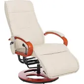 Mendler Relaxsessel Terni II mit Massage Leder, creme