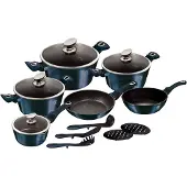 Berlinger Haus 10-Teiliges Granit Kochtopfset Topfset Metallic Aquamarine Bh-1884