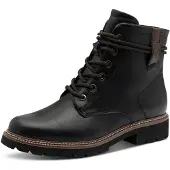 Tamaris Damen Stiefel Vegan Boots Schaftschnürung 1-25262-45, Größe:41 EU, Farbe:Schwarz