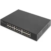 Digitus 24-Port Gigabit Switch, 19 Zoll, Unmanaged, Unmanaged, Gigabit Ethernet (10/100/1000), Rack-Einbau