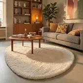 NATURL. Hochflor Teppich - Comfy Supreme Pebble Creme 160x230 cm