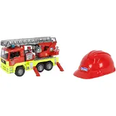 BRUDER Man Tga Feuerw. Drehleiter,L&S,Spielhelm