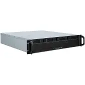 Inter-Tech 2U-2404L, Rack, Server, Schwarz, Silber, micro ATX, Mini-ITX, 2U, HDD, Netzwerk, Leistung