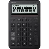 Casio Tischrechner MS-200DQ, 12 Stellen, LC-Display, Steuerberechnung, Gewinnermittlung, Batterie-/Solarbetrieb, B 101 x H 154,5 mm, schwarz
