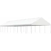 vidaXL Pavillon mit Dach Weiß 20,07x5,88x3,75 m Polyethylen