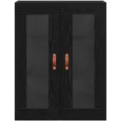 vidaXL Wandschränke 2 stk. Schwarz Eichen-Optik 69,5 x 34 x 90 cm