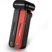 RockBros Faltschloss Fahrradschloss Diebstahlsicher mit Halterung 120cm E-Bike Klappschloss MTB Schwarz Rot