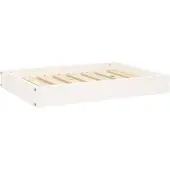 vidaXL Hundebett Weiß 71,5x54x9 cm Massivholz Kiefer