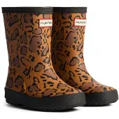 Hunter Gummistiefel Original First Leopard Print Wellington Kinder Rich Tan/Saddle/Black-Schuhgröße 23