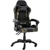vidaXL Gaming-Stuhl Schwarz und Tarnmuster Kunstleder