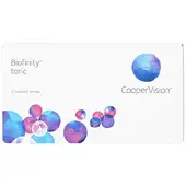 Biofinity Toric (3er Packung) Monatslinsen (1 dpt, Zyl. -2.25, Achse 160 & BC 8.7) für trockenere Augen