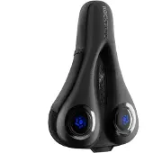 RockBros LF044BL Fahrradsattelüberzug mit Regenschutz, Schwarz mit blauen Elementen