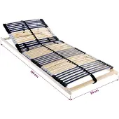 vidaXL Bett-Lattenrost Braun 80 x 190 cm Massivholz Buche