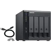 Qnap TR-004, HDD / SSD-Gehäuse, 2.5/3.5", Serial ATA II, Serial ATA III, 3 Gbit/s, Hot-Swap, Schwarz