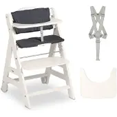 Hauck Beta+, Traditioneller Hochstuhl, Gepolsterter Sitz, Schwarz, Einfarbig, 5-Punkt, 90 kg