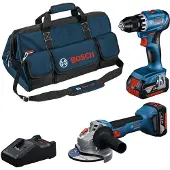Bosch Gsr 8v-45+gws18v-8+2x4.0ah+bolsa Elektrowerkzeug-set