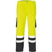 BIG Arbeitsschutz Warn-Wetterschutz-Bundhose BAL leuchtgelb/navy,Gr.S