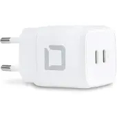 Dicota Comfort - Netzteil - 45 Watt - 2.5 A - 2 Ausgabeanschlussstellen (24 pin USB-C) - weiß