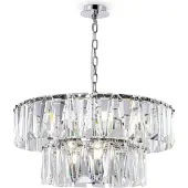 Maytoni Puntes Pendelleuchte MOD043PL-12CH 12xE14, Chrom, aus Metall, exkl. Leuchtmittel