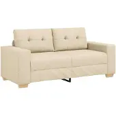 vidaXL Loveseat-Sofa Creme 180x77x82 cm Stoff