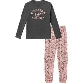 Buffalo Pyjama 2 tlg. langer Schlafanzug mit Leo-Print, aus Baumwolle