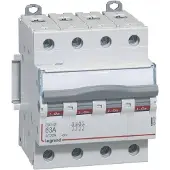Legrand 406487 Lasttrennschalter DX3, 4-polig, 63A 400 VAC, Gebrauchskategorie AC-22A, 4TE