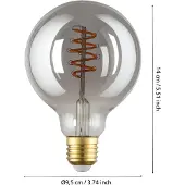 Eglo connect.z E27 G95 Spiral Smarte Lampe – Rauchglas mit Warmweißem Licht