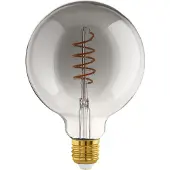 Eglo connect.z E27 G125 Spiral Smarte Lampe – Rauchglas mit Warmweißem Licht