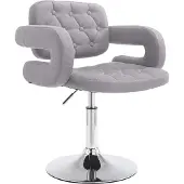 CLP Lounger Dublin Stoff mit Armlehne grau