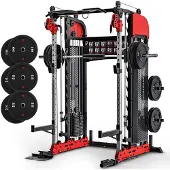 Sportstech SXM200 Smith Machine – Multifunctional, Power Rack, Kabelzug & Klimmzug, 140kg Trainingsgewicht
