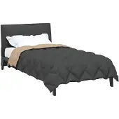 vidaXL Winterbettdecke 135 x 220 cm 450 g/m² Anthrazit und Taupe