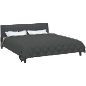 vidaXL Winterbettdecke 220 x 240 cm 450 g/m² Hellgrau und Anthrazit