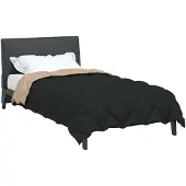vidaXL Winterbettdecke 155 x 220 cm 450 g/m² Schwarz und Taupe