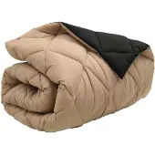 vidaXL Winterbettdecke 200 x 200 cm 450 g/m² Schwarz und Taupe