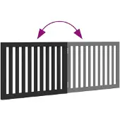 vidaXL 2-tlg. Hundetor Faltbar Schwarz 160 cm Pappelholz
