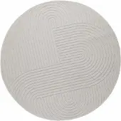 vidaXL Bereichsteppiche Rund PALMERAS Creme Ø 120 CM Polyester