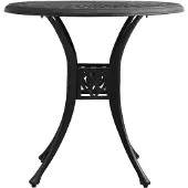 vidaXL 3-tlg. Bistro-Set Aluminiumguss Schwarz