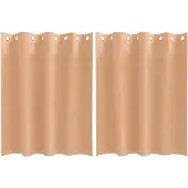 vidaXL Verdunkelungs-Vorhänge mit Ringen 2 pcs Hellbraun 140 x 140 cm