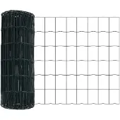 vidaXL Eurozaun 0,8 x 25 m PVC-beschichtetes Eisen Grün