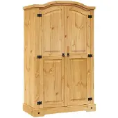 vidaXL Kleiderschrank Mexiko-Stil Kiefernholz 2 Türen