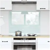 vidaXL Küchenrückwand Milch 80 x 60 cm Gehärtetes Glas