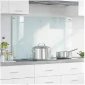 vidaXL Küchenrückwand Milch 100 x 60 cm Gehärtetes Glas