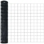 vidaXL Eurozaun 1,4 x 10 m PVC-beschichtetes Eisen Grau
