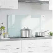 vidaXL Küchenrückwand Milch 100 x 50 cm Gehärtetes Glas