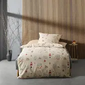 Fleuresse Feinbiber Bettwäsche Aspen Lüttich beige 155x220 cm + 80x80 cm