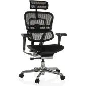 Hjh OFFICE Luxus Chefsessel ERGOHUMAN GEN2 Ergonomischer Bürostuhl mit Armlehnen (höhenverstellbar) Stoff / Netzstoff Drehstuhl für Büro, Zuhause